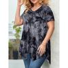 QICED Women's Fashion Casual Short Sleeve O-Neck Blouses & Shirts