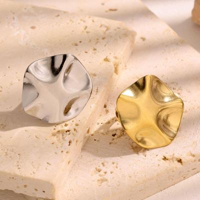 Europäischer leichter Luxus Damen Edelstahl Offener Ring - Hochwertig, Anlaufbeständig, Titanstahl, Exquisites Design