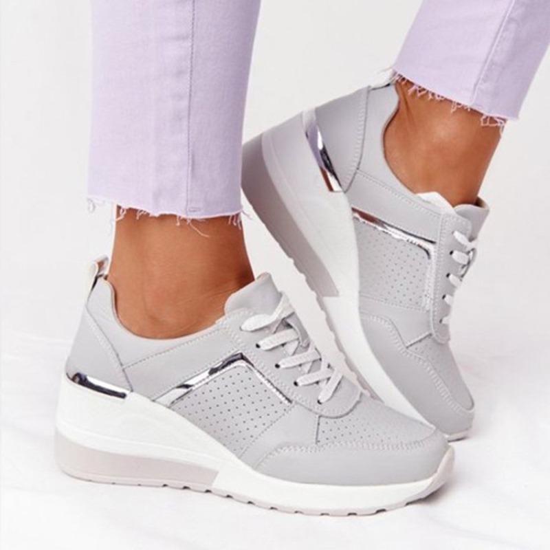 Large size casual single shoes women's summer new platform wedge heel casual shoes strap sneakers