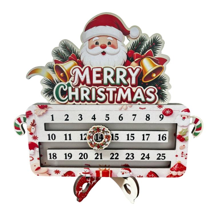 Christmas 25 days Countdown desktop calendar decoration red