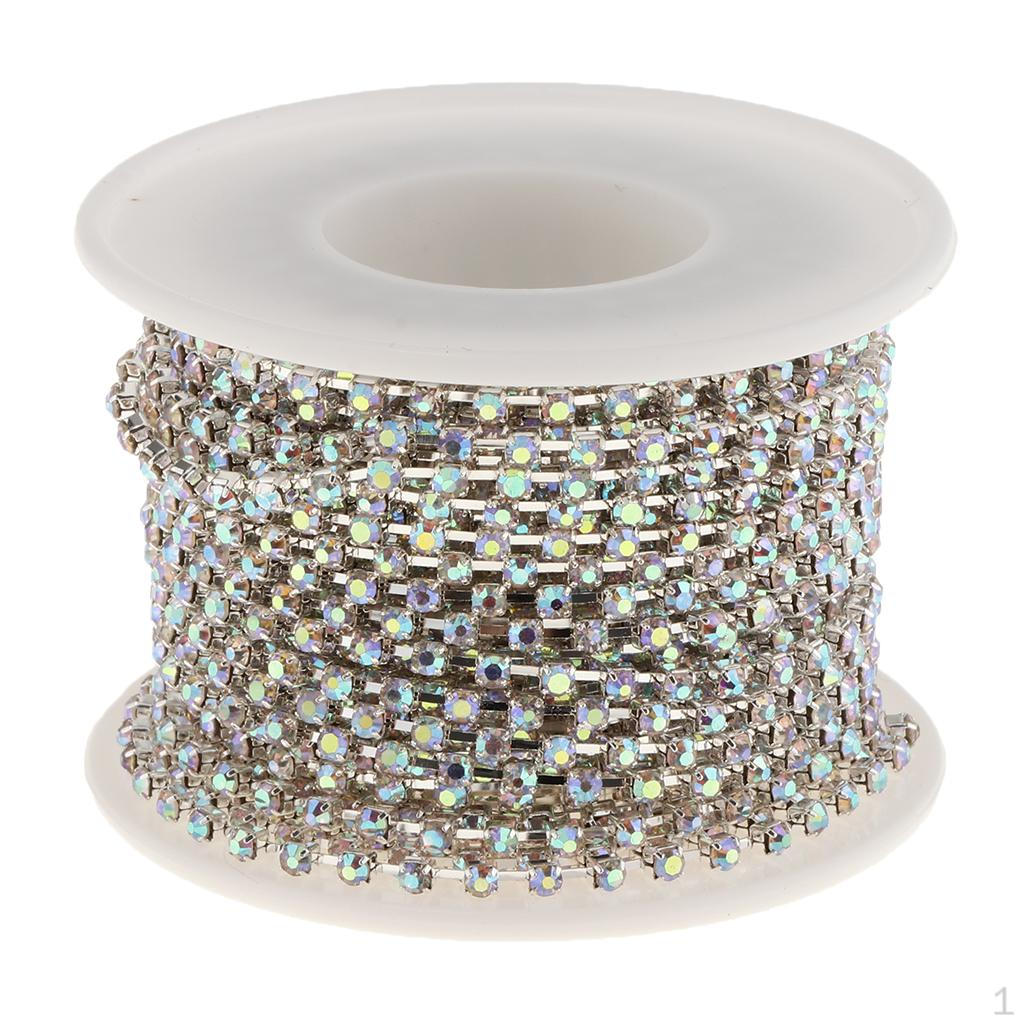 

Rhinestone Cup Close Chain серебряный