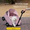 Foldable Pet Stroller Lightweight Pet Strolling Cart Small Pet Cart  For Dogs Cats Teddy Bears