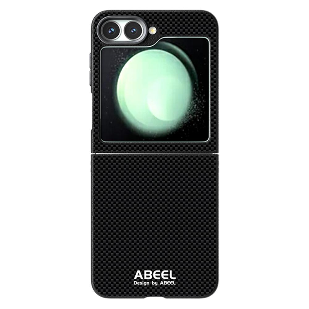 

ABEEL For Samsung Galaxy Z Flip5 5G Case Compatible with MagSafe Printed PC TPU Aluminum Alloy Leather Phone Cover Black