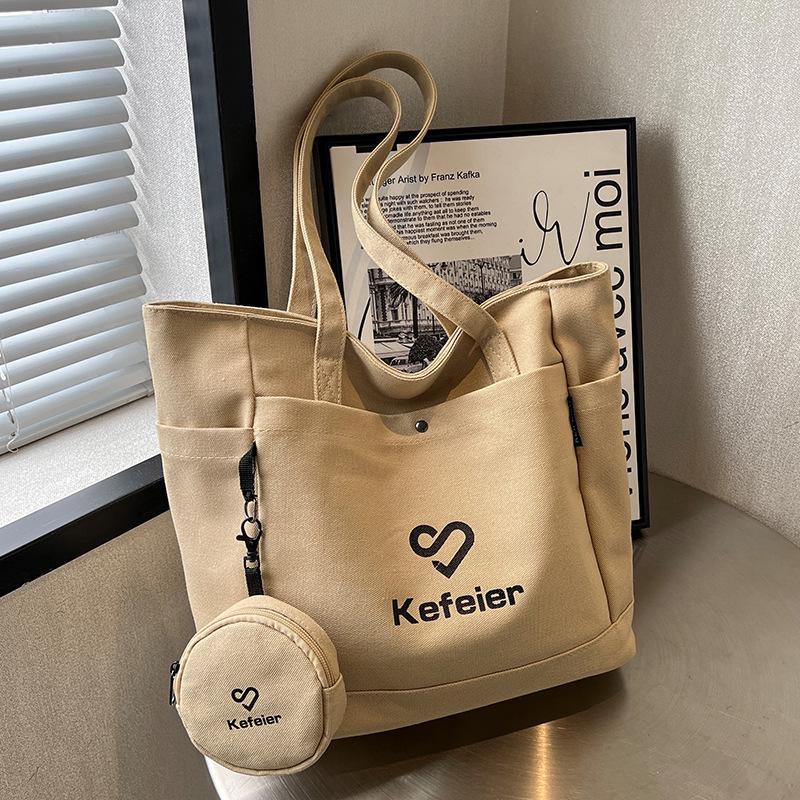 Women's Large Canvas Shoulder Bag - 2023 High-End Commuter Tote for College Students