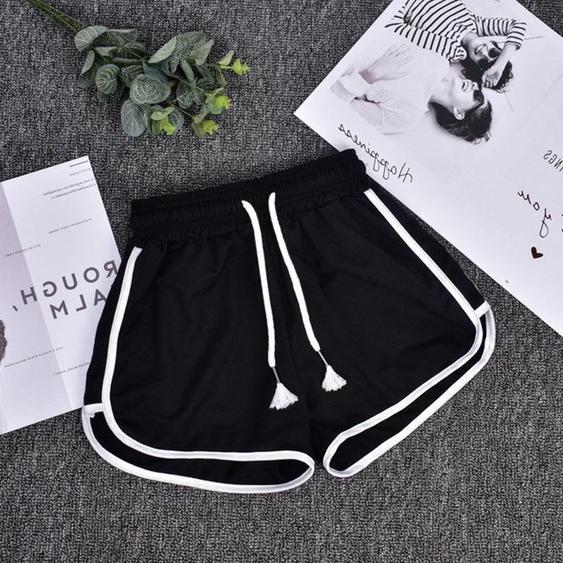Pantaloni scurți sport de trei minute pentru femei, largi, de vară, pentru acasă, versiune coreeană, de purtat casual, cu talie înaltă, subțiri, pantaloni de pijama, se asortează cu orice