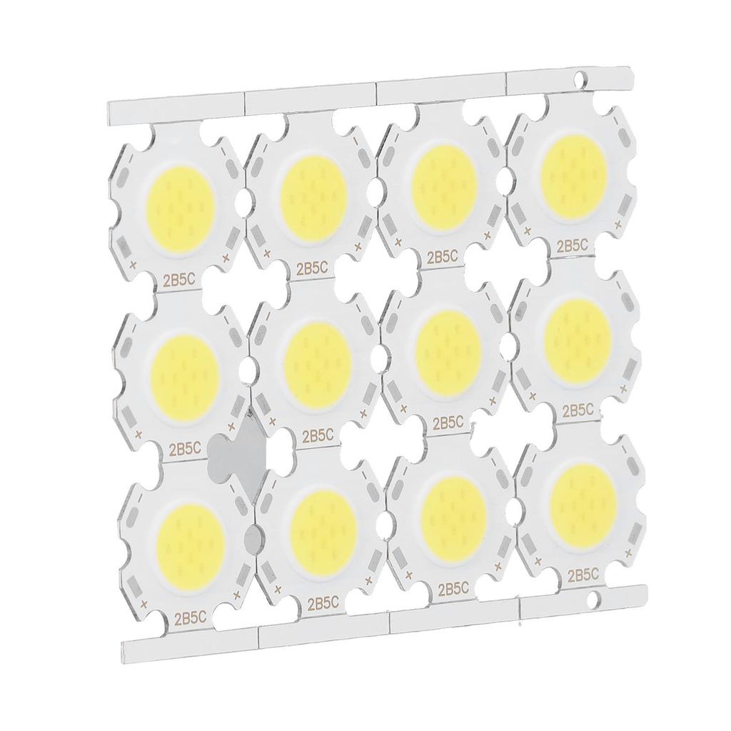 12Pcs LED Chips COB Light Emitter Component 5W 15‑17V for DIY Spotlights Downlight Ceiling Lamp