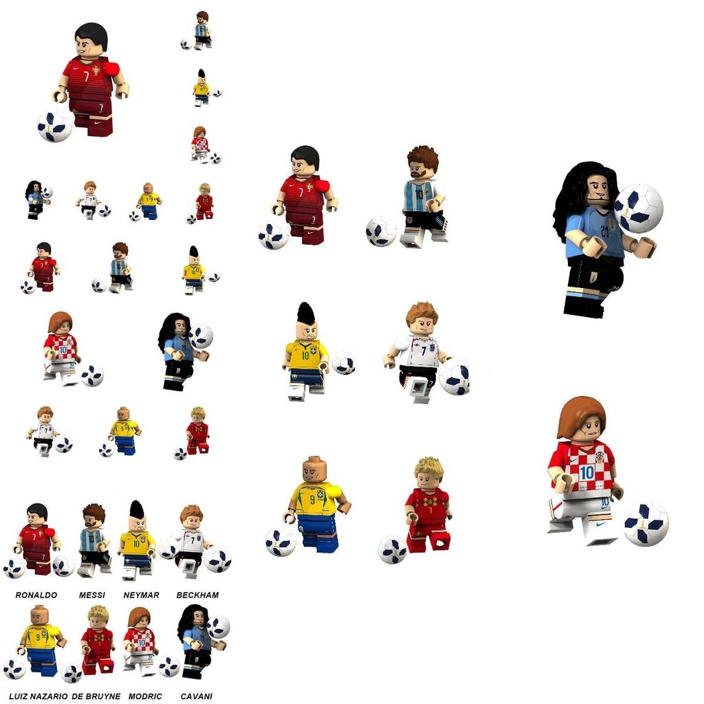 Xp013-020 Cross-border World Cup Compatible Lego Soccer Boy Building Blocks Abs Plastic Material