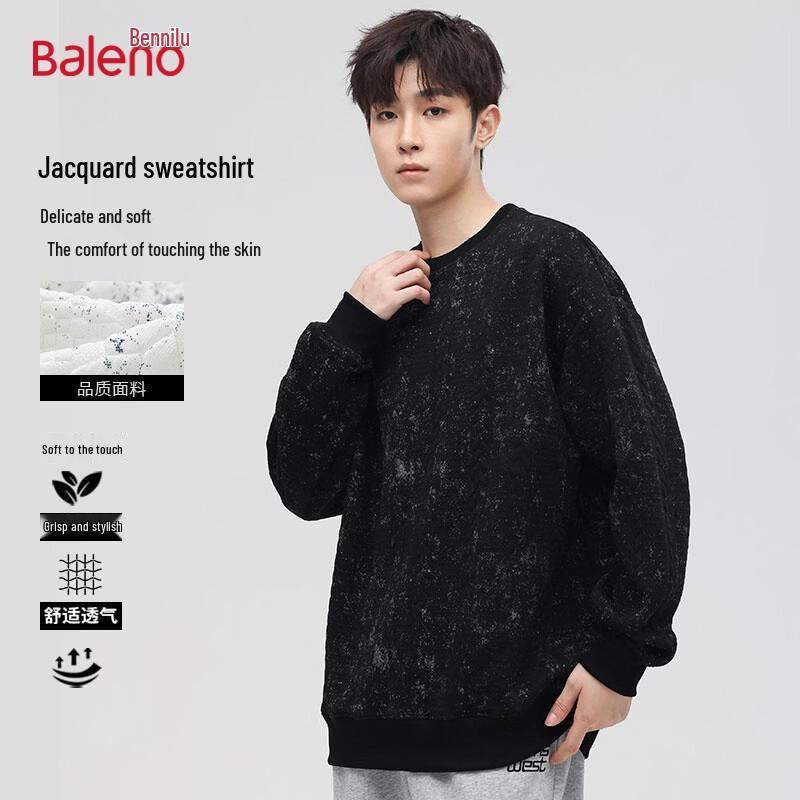 Baleno Men s Cable Knit Crew Neck Sweatshirt 3XL
