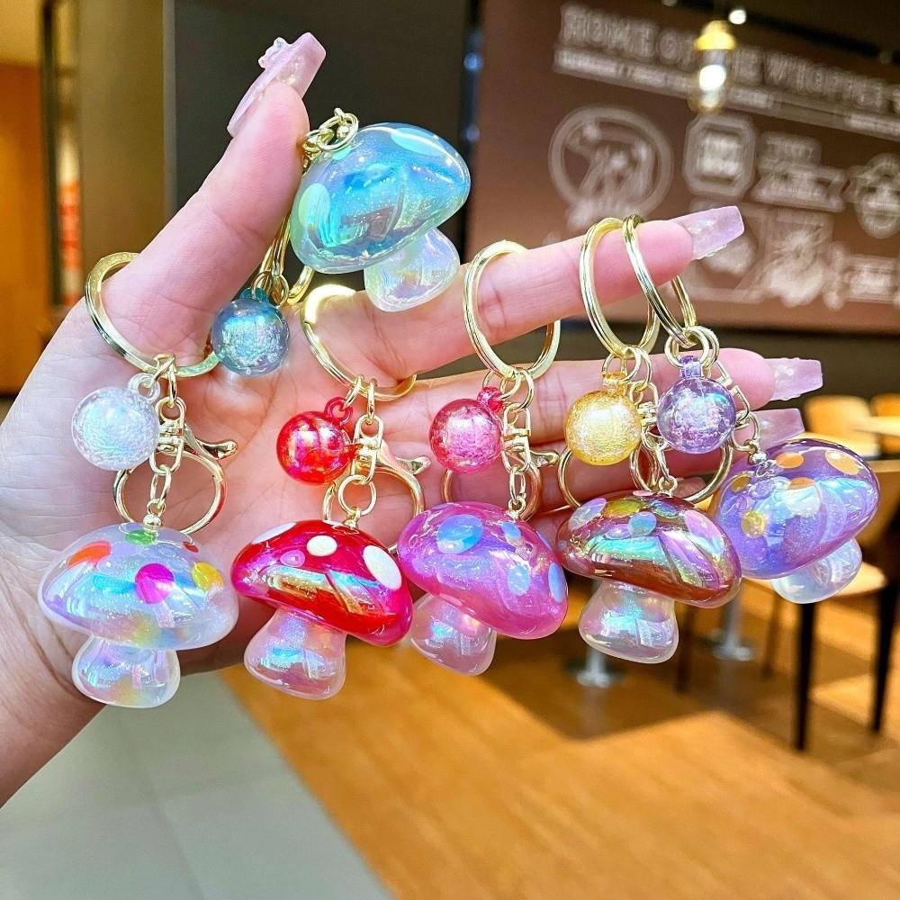 Ornaments Mushroom Pendant Acrylic Bag Hanging Pendant Cute Mushroom Keychain Gift