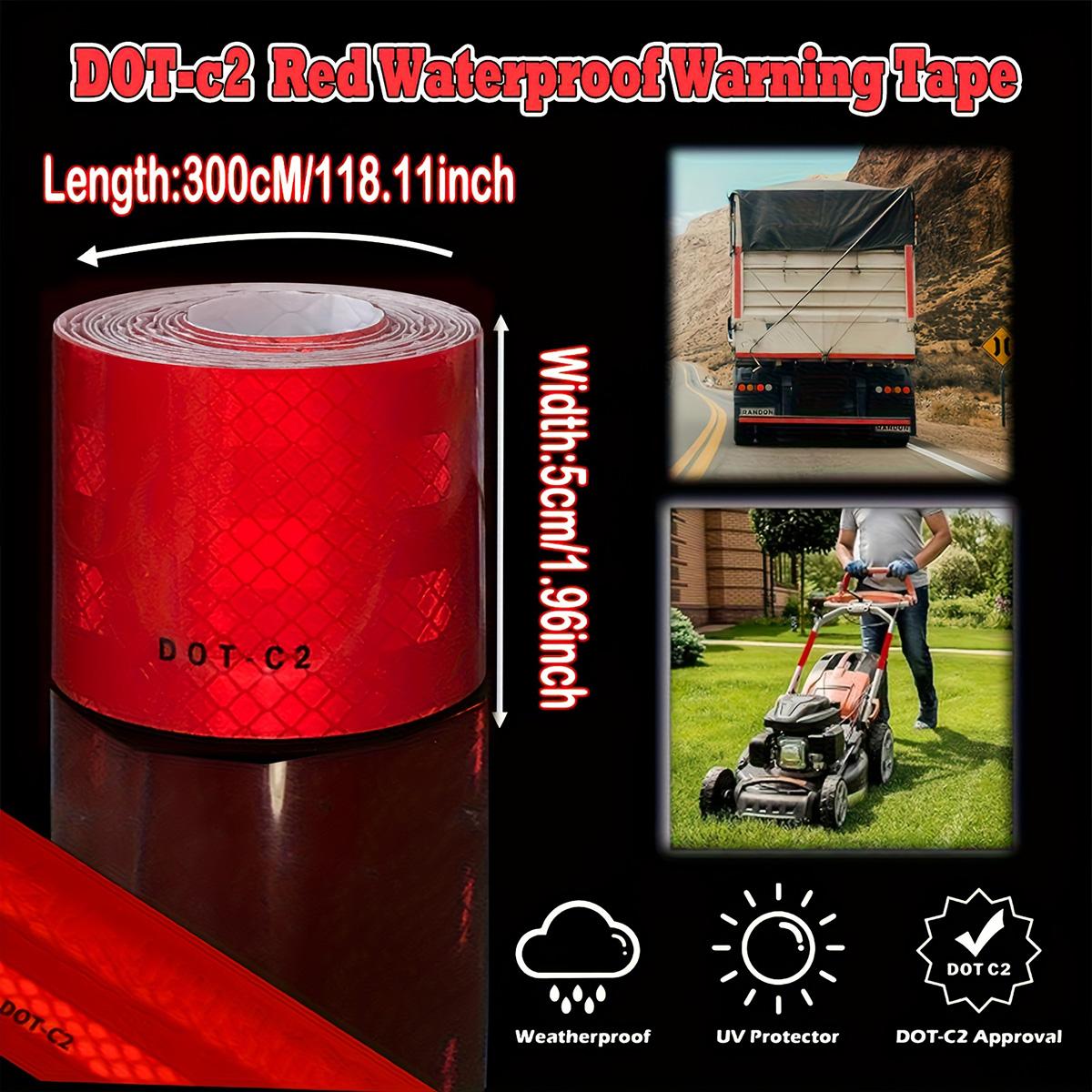

Red DOT-C2 Reflective Tape Waterproof Vehicle Safety Sticker Conspicuous Truck Strip Sheeting Sticky for Trucks