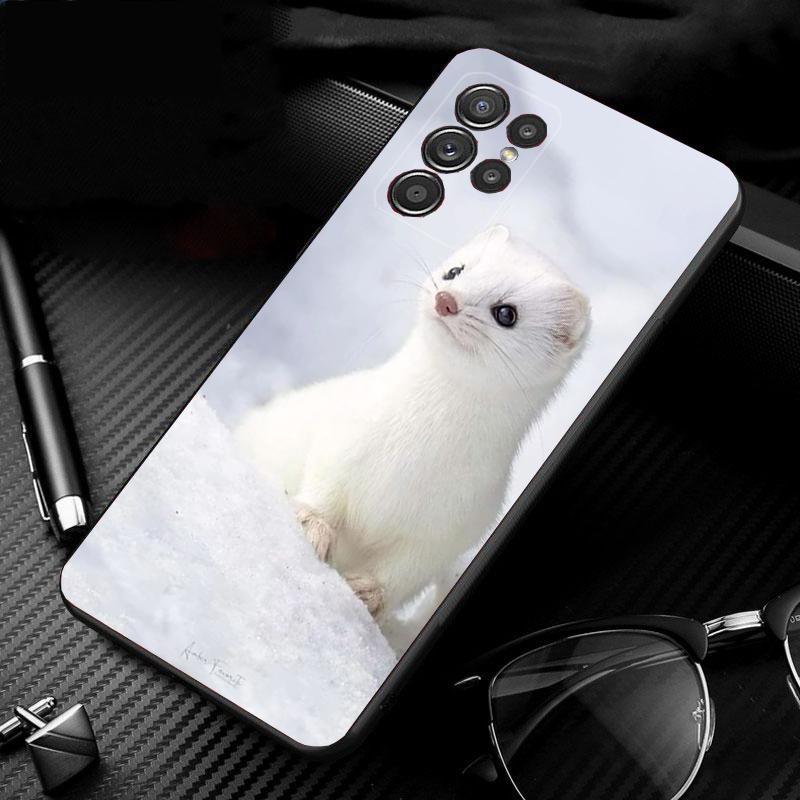 Phone Case For Samsung Galaxy S26 S25 S24 S23 S22 Ultra S23 S22 S25 Plus S24FE S23FE S26Edge Cute animal Stoat