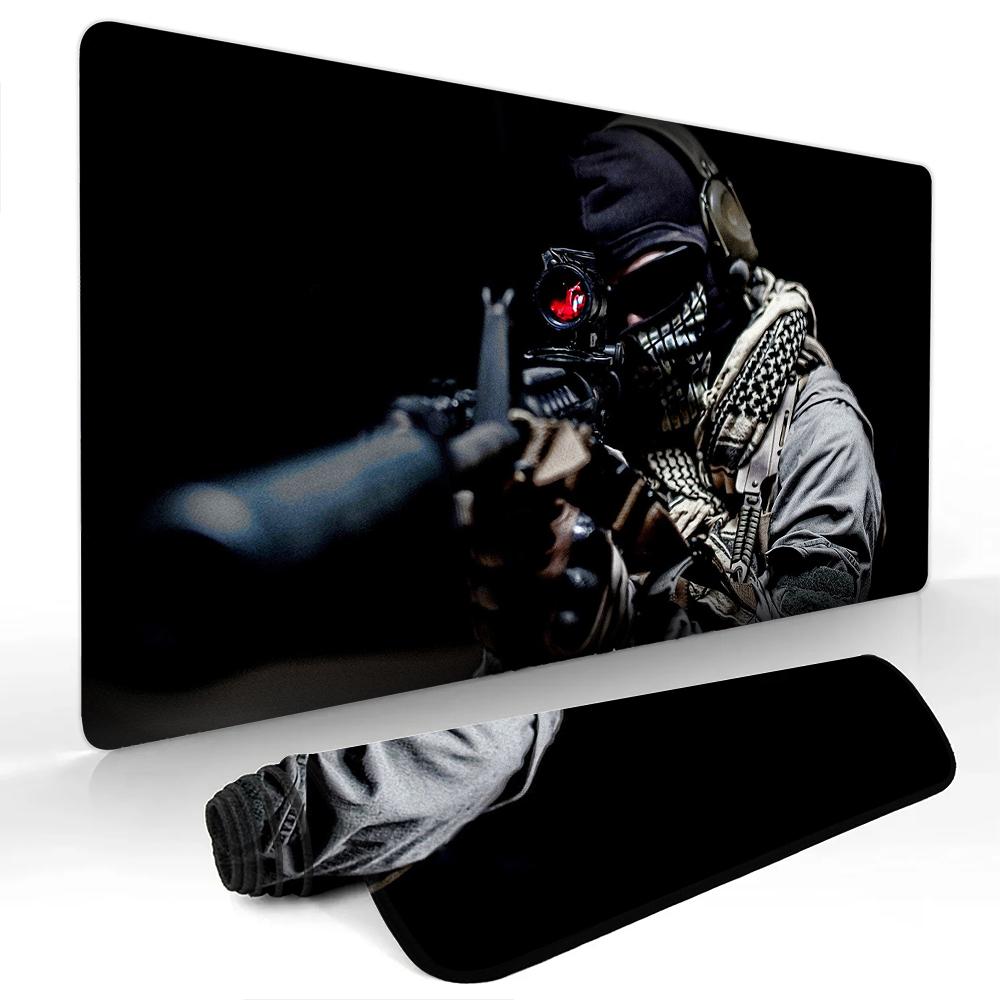 Snow tactical sniper large gaming Mouse Pad NonSlip Durable Desk Mat with Stitched Edge pc accessories Gaming mats Extended pad
