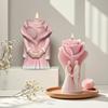 Rose Couple Silicone Mold for Wedding Valentine's Day DIY Aromatherapy Soap Candle Gypsum Epoxy Resin Craft Silicone Mold