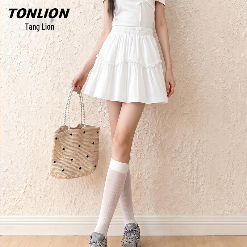 TonLion Women s Cooling Sun-Protective High-Waist Pleated Mini Skirt M
