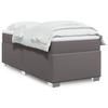 VidaXL Slatted Bed Base with Mattress Grey 100x200 Cm Faux Leather 3285199