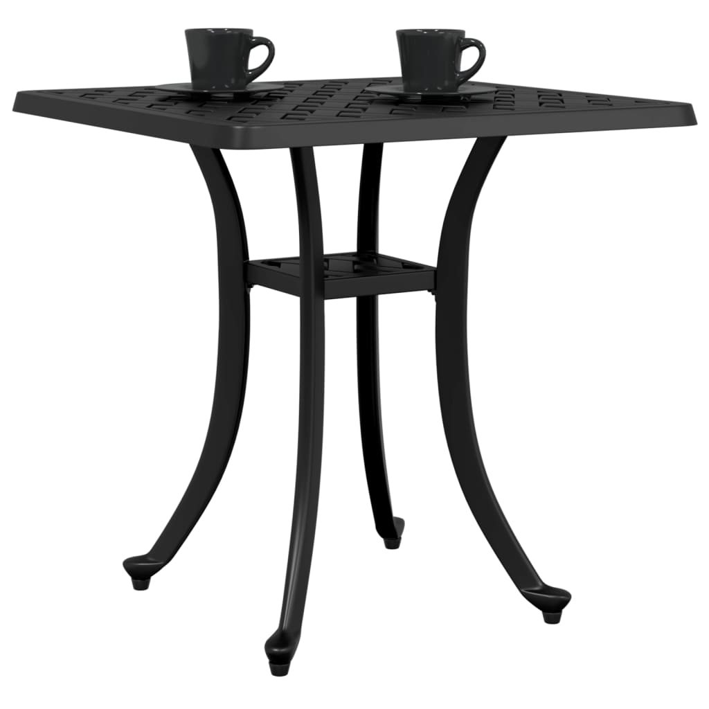 Garden Table Black 53 X 53 X 53 Cm Cast Aluminum