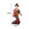 Japanese Geisha 9" Traditional Oriental Ancient Kabuki Miniature Figurines Sculpture for Desktop Table Bedroom Home Office Shelf