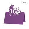 50 stk/sett Kort MR MRS Stil Bryllup La-serkuttet Dekor Bordkort Bordplassering Navnekort for Bryllupsforlovelsesfest