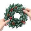 Christmas Pine Cone Wreath Hanging Ornament Fake Flower Garland for Wedding Arch Party Wall Garden Ceremony