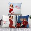 Singer M-Mariah Carey Merry Christmas Cushion Cover Pillow Cover Decoration Room Home Sofa Living Office Car Nordic Simplicity