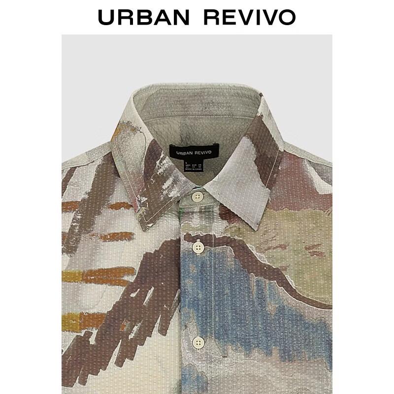 Men's Graffiti Print Short-Sleeve Casual Shirt