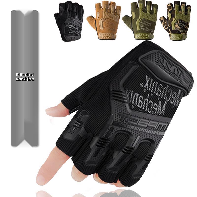 Tactical Half-Finger Men's Fitness Gloves - Non-Slip Summer Cycling & Outdoor Sports