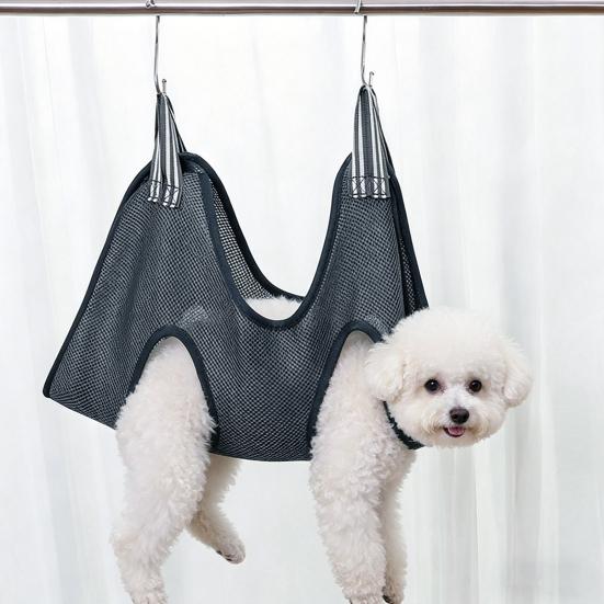 Dog Grooming Hammock Breathable Mesh Cat Grooming Hammock Pet Grooming Restraint Sling for Cats Small Medium Dogs Nail Trimming