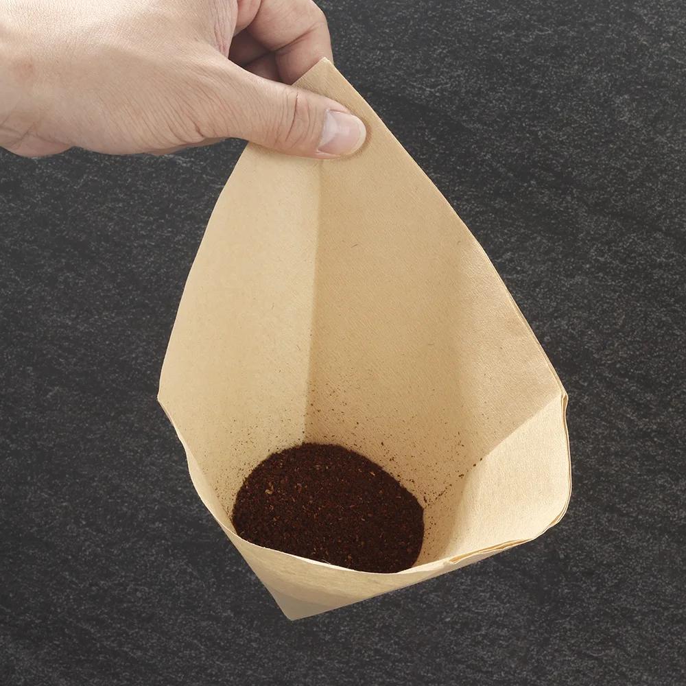 Disposable 6-10Cups Large Filter Paper,Square Coffee Filters Paper for Pour Over Coffee Maker,Drip Hand Brew 600 ml, 800ml