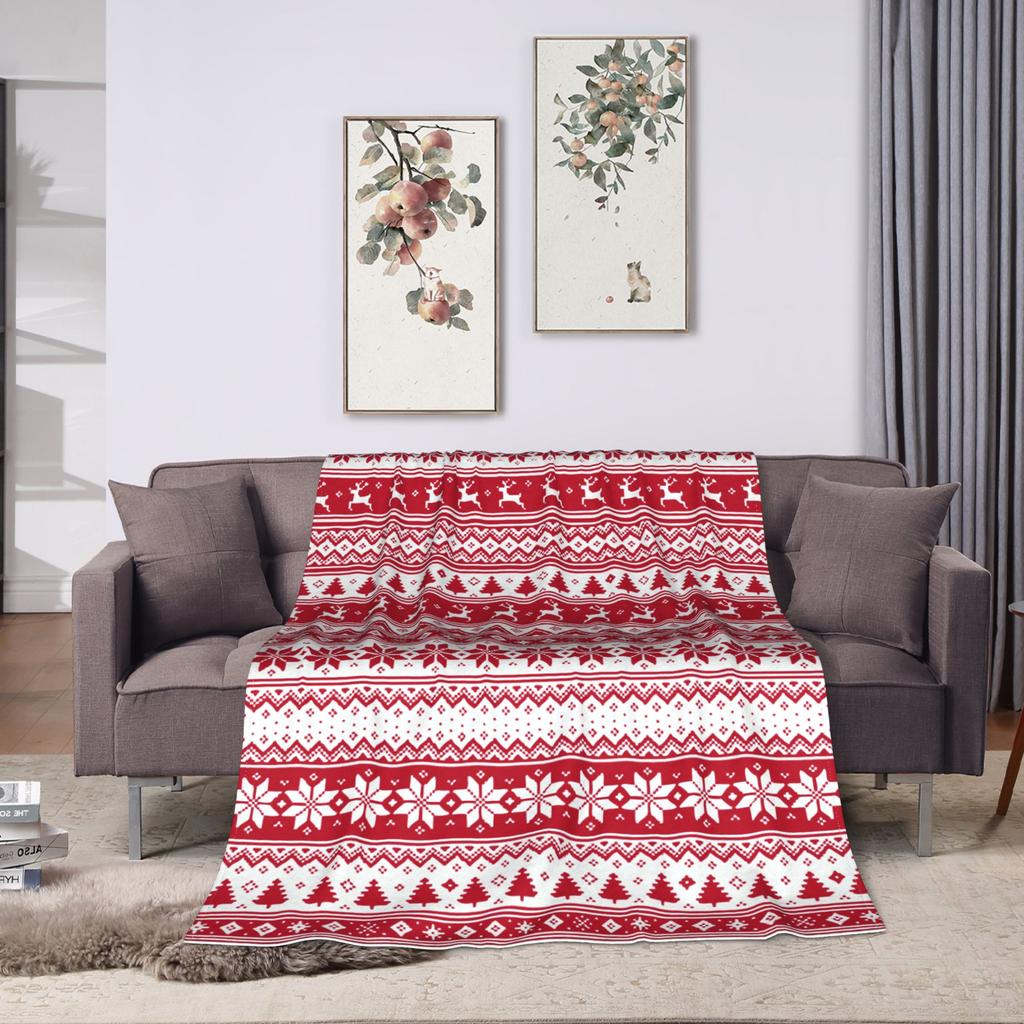 Christmas Gingerbread Pattern Pastel Pink Red Blankets Coral Fleece Plush Autumn Soft Throw Blankets for Sofa Outdoor Rug Piece