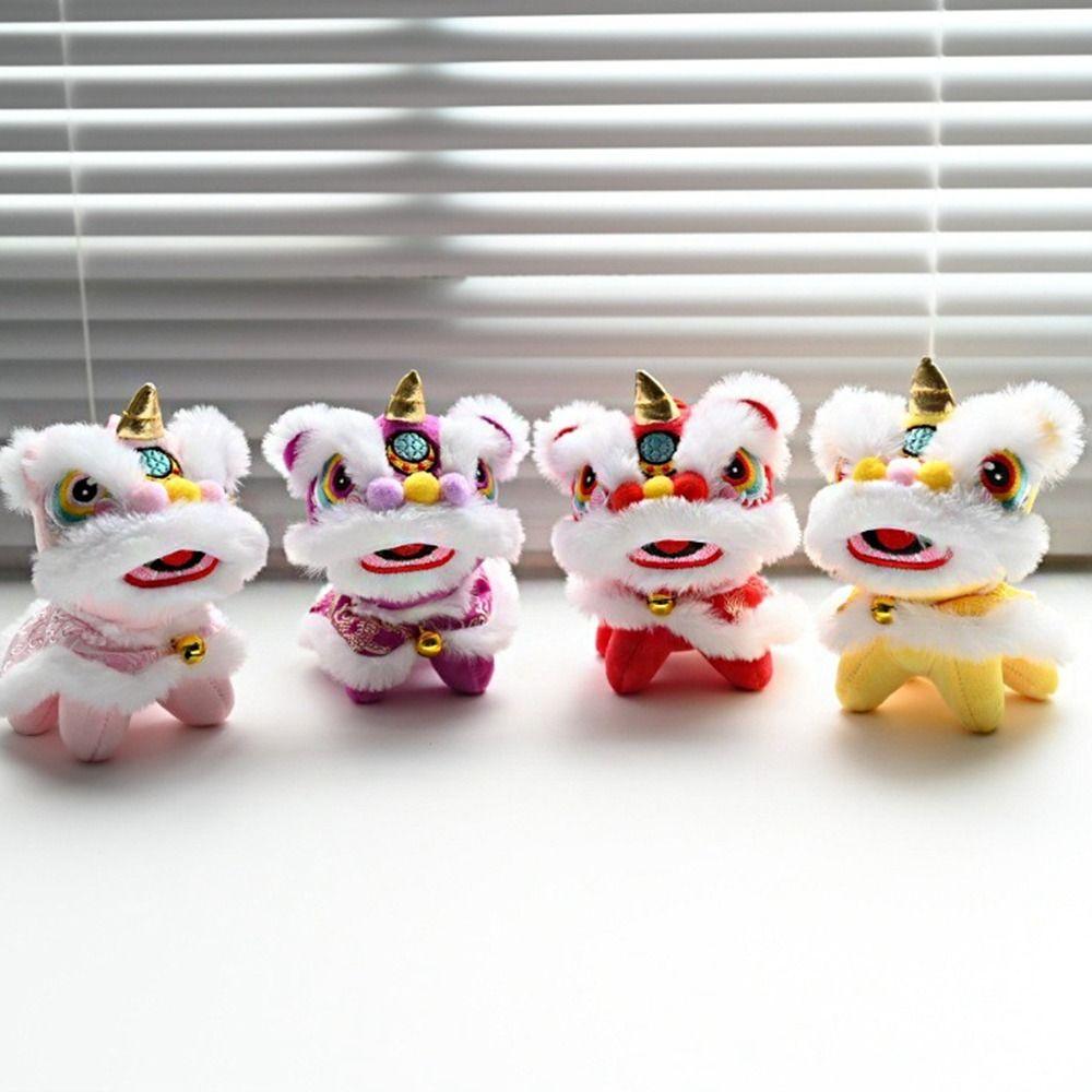 Year of Horse Lion Dance Pendant Cartoon Chinese New Year Gift Unique Lion Dance Keychain  Daily