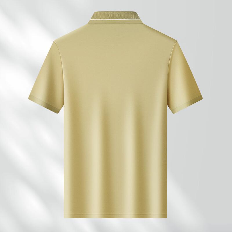 MONTAGUT Men's 15% Mulberry Silk Antibacterial Breathable Polo Shirt