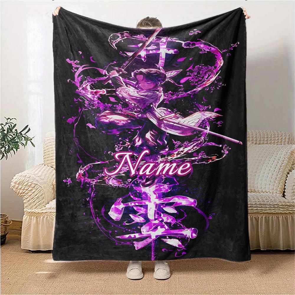 Custom Name Unicorn Fantasy Adventure blanket for Couch & Bed, Plush Cozy Fuzzy Blanket Super Soft & Warm Blankets for Fall and Winter. 0908209