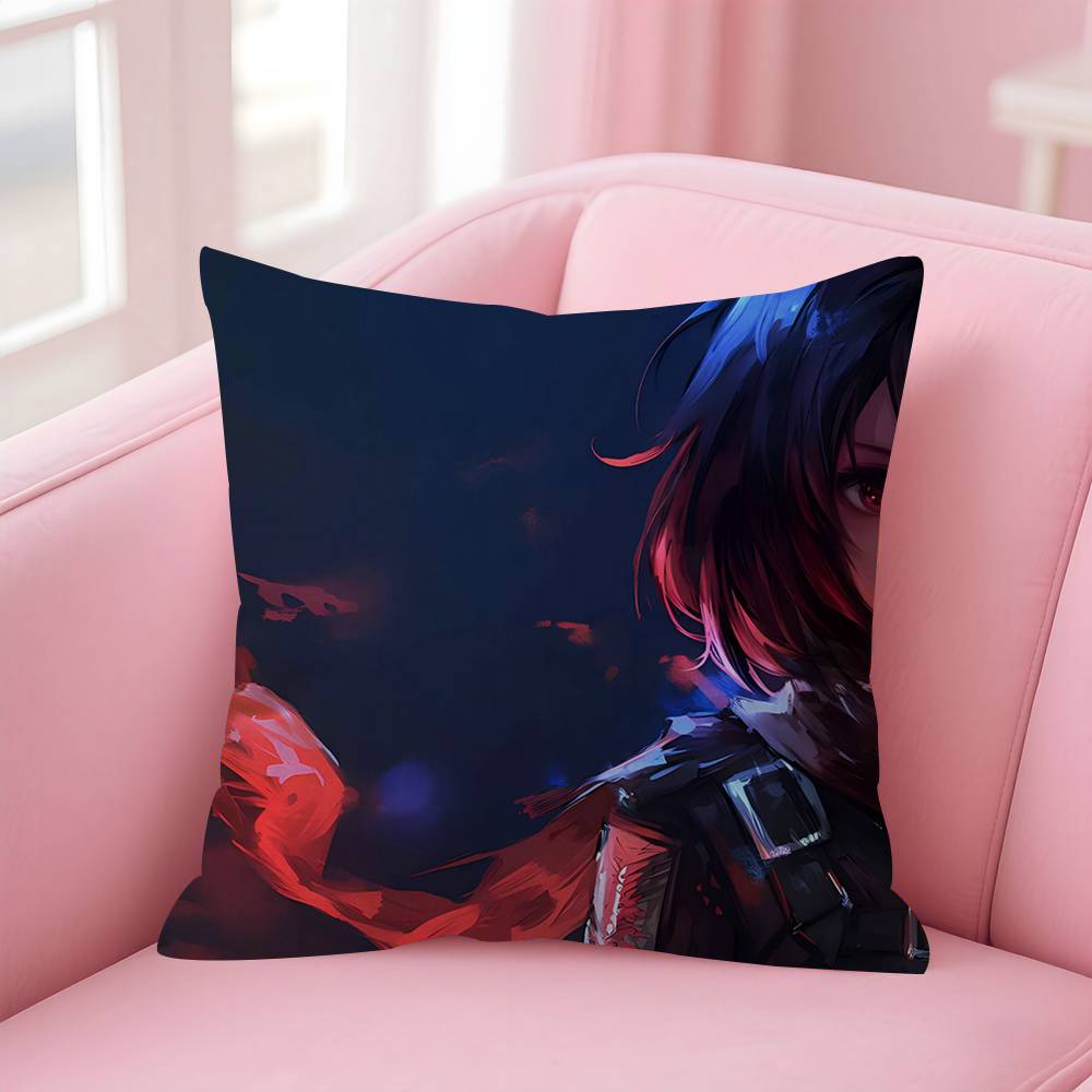 Anime AAttack On Titan Mikasa Ackerma Pillow Cushion Cover Pillowcase Living Room Sofa Home Decor Customized