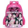 Babymonster Member Name Collage, Schoolbag, Elementary School Backpack, Korean Group Support Pink Backpack
