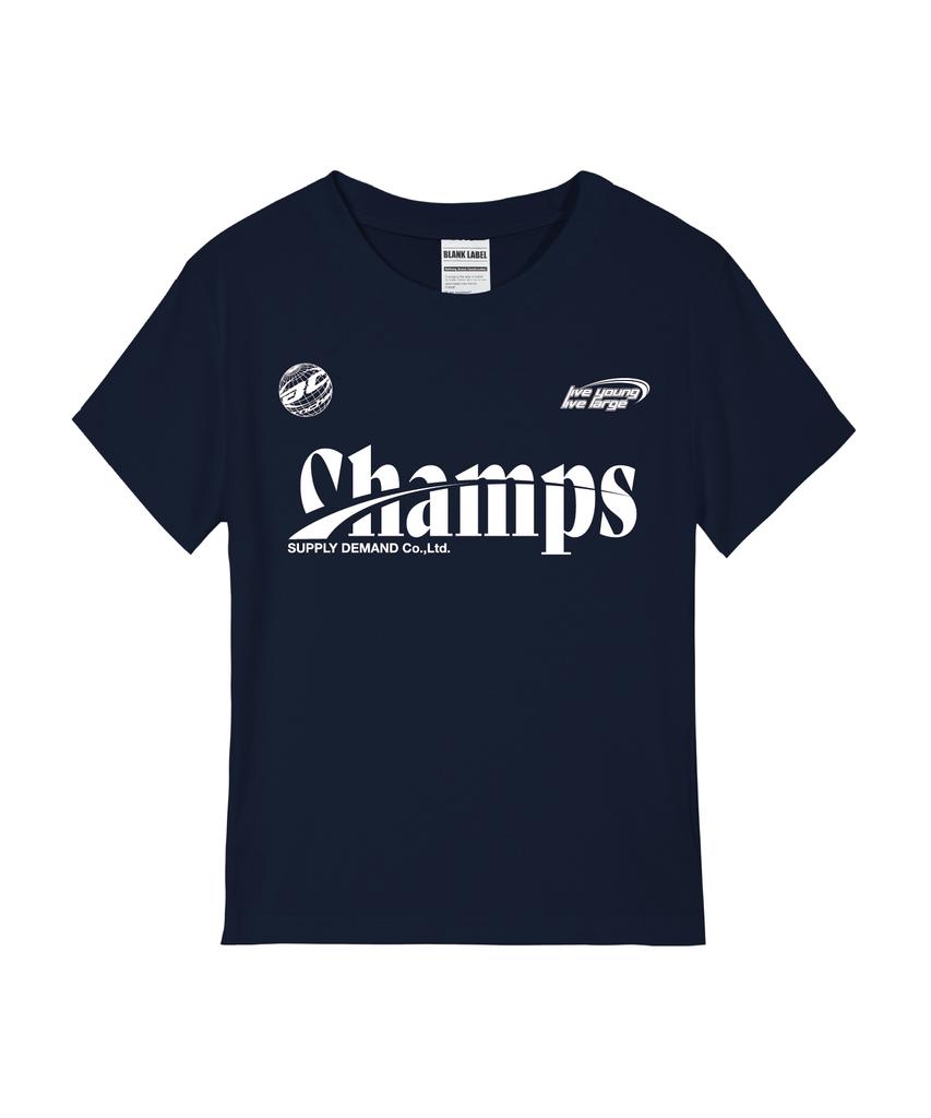 BORN CHAMPS [4 Colors] Chmps Sporty Logo Women'S Standard Short Sleeve T-Shirt