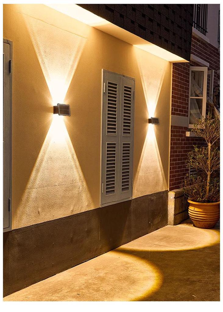 Color-Changing Waterproof Solar Wall Lamp for Gardens and Courtyards