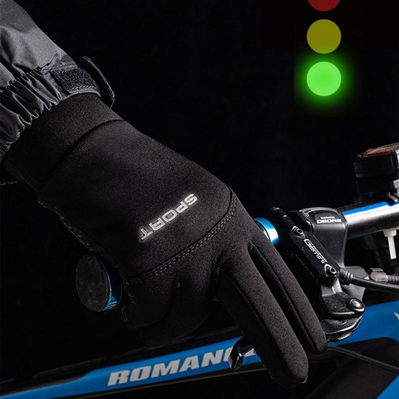 Windproof Cycling Gloves Winter Touch Screen Bicycle Gloves Outdoor Scooter Windproof Riding Motorcycle Ski Warm Bike Gloves
