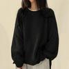 Women's Crew Neck Long Sleeve Knit Sweaters Tops Loose Fit Casual Solid Pullover Jumpers