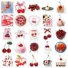 50pcs Cherry Ins Style Graffiti Stickers, Korean Fresh Fruit Design, Decorative Waterproof Stickers for Phone Cases & DIY.
