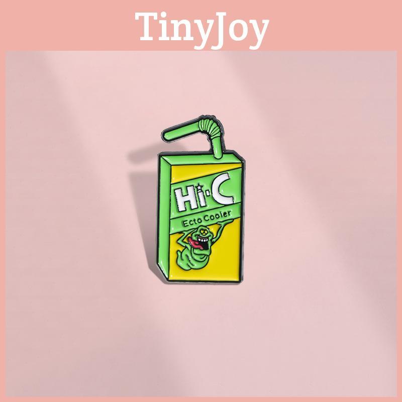 Unique Alloy Cartoon Character Brooch With Colorful Juicy Beverage Aesthetic