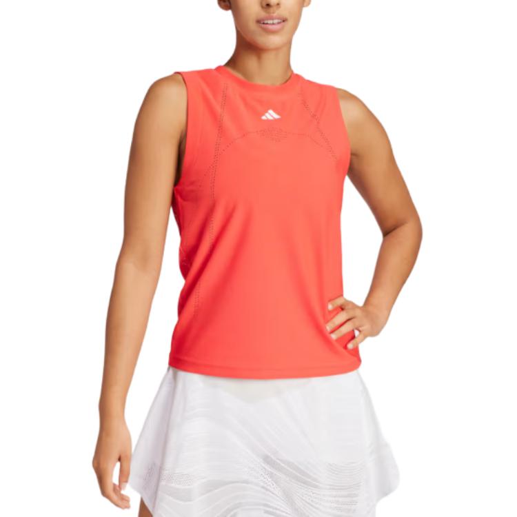 Adidas Climacool Tennis FW24 Simple Comfortable Fashion Tank Top Women Tops Orange JE7117