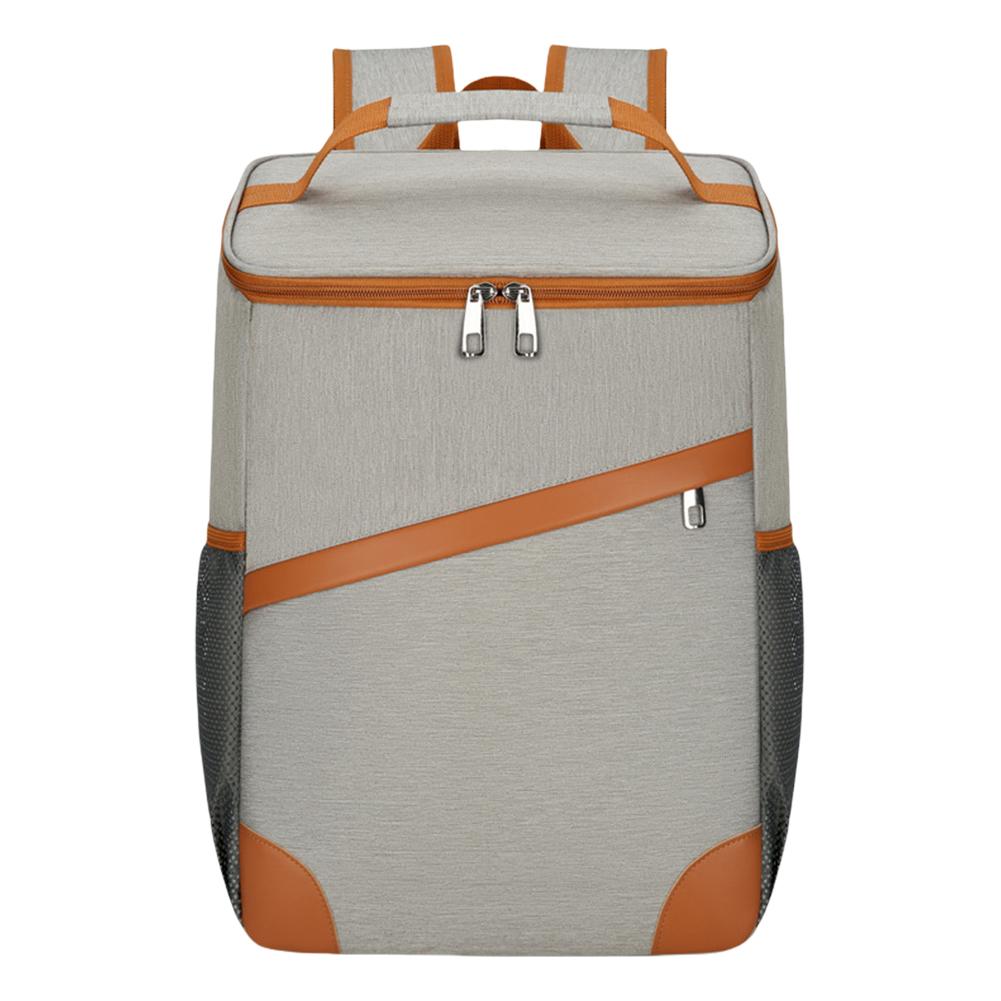 Cooler Backpack Insulated Backpack Large Capacity Food Storage Bag Food and Beverage Storage Backpack for Beach Hiking BBQ светло-серый