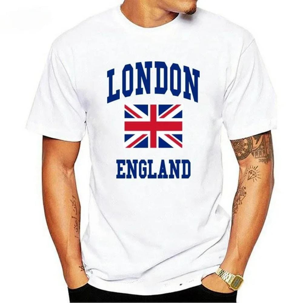 

New England London Man Printed Tshirt Flag Britian Union Vintage Unisex Adult Gift Woman Top Classic Aesthetic Ropa Hombre 4XL