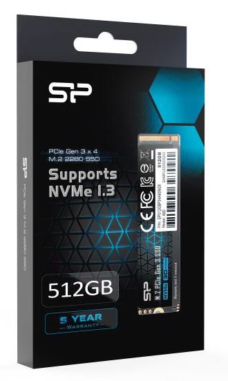 Dysk SSD Silicon Power A60 512GB PCIe Gen3x4 NVMe (2200/1600 MB/s) 2280
