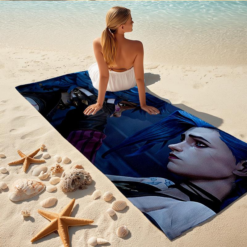1Pc Fantasy Warrior Portrait Beach Towel Quick Dry Multiuse For Beach Pool Gym Yoga Home Travel Christmas Halloween Xmas Gift S1524