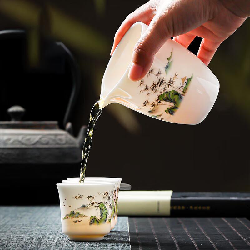 Tang Hui White Jade Porcelain Gongfu Tea Set