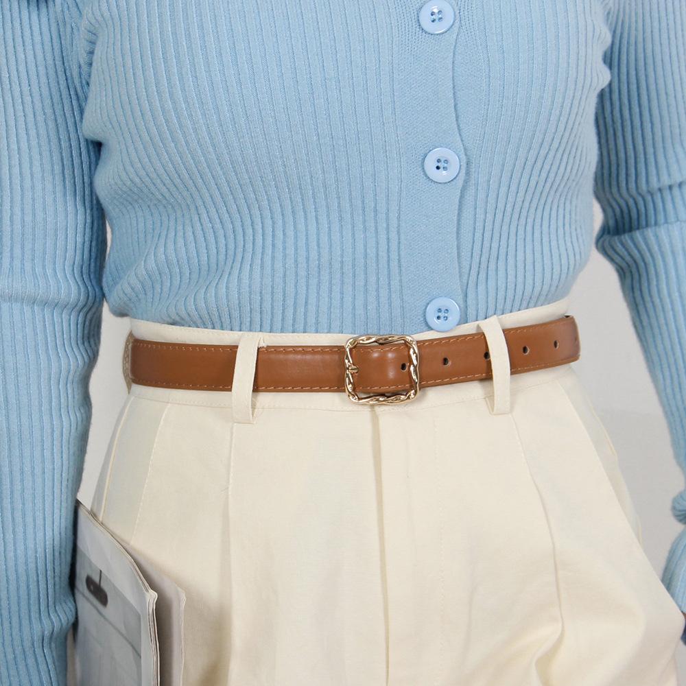 Korean-Style Women's Buckle NS-Style Minimalist Belt Trendy and Fashionable Casual and Everyday Pin-Buckle Denim Belt for Women