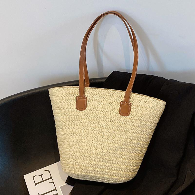 Fashionable 2023 Summer Simple Tote Bag Chic Street Style Retro Large Capacity