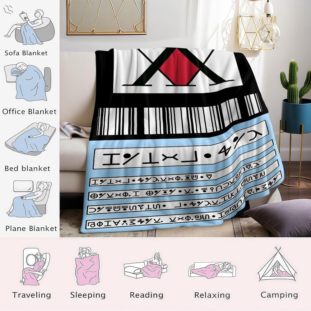 Hunter License Flannel Blanket Warm Soft Halloween Christmas Couch Warm Cozy Decorative Decor Gift for All Season
