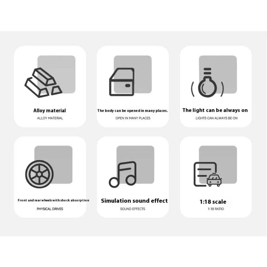 1/18 Pagani Huayra Cool Alloy Sports Car Model, Simulated Interior Details, Cool Lighting and Sound Effects, Exquisite Desktop Ornaments